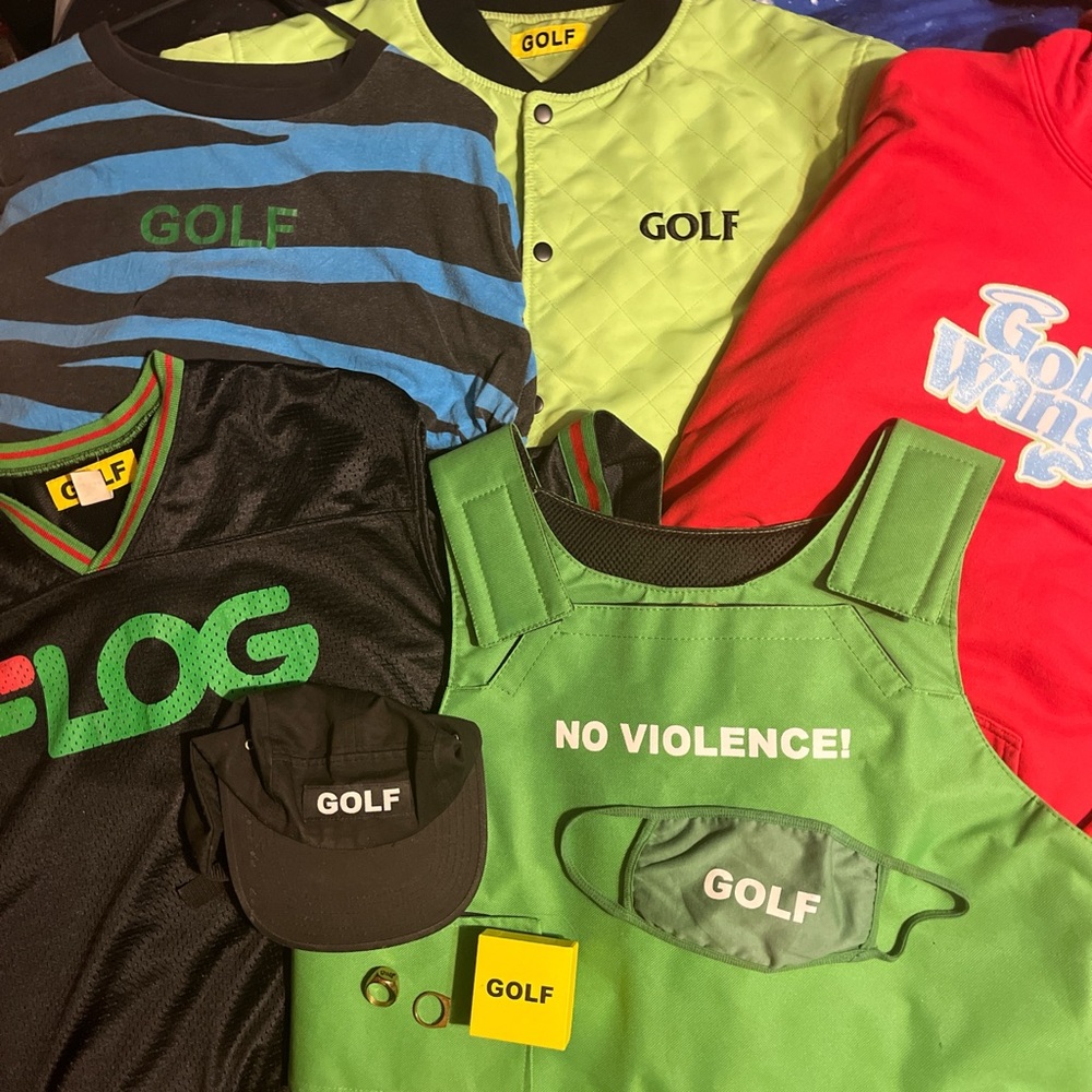 Golf Apparel Collection with Green and Black Accents
